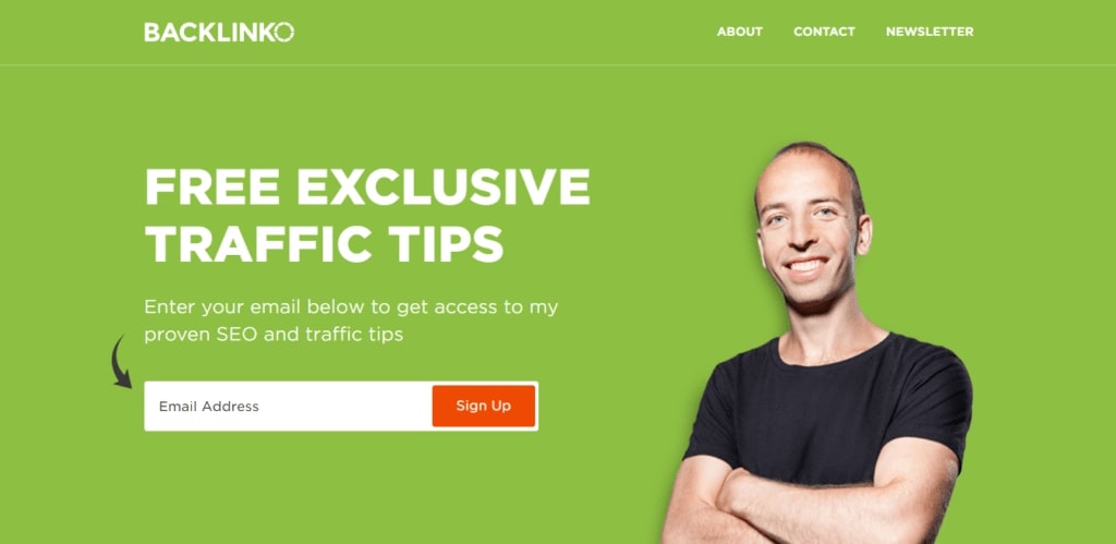 Backlinko homepage Backlinko homepage