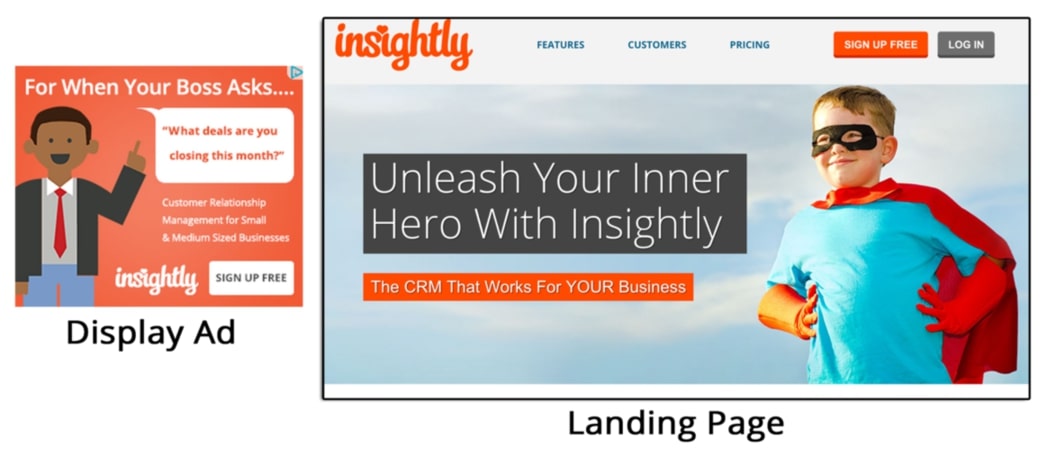 Facebook landing page message match Facebook landing page message match