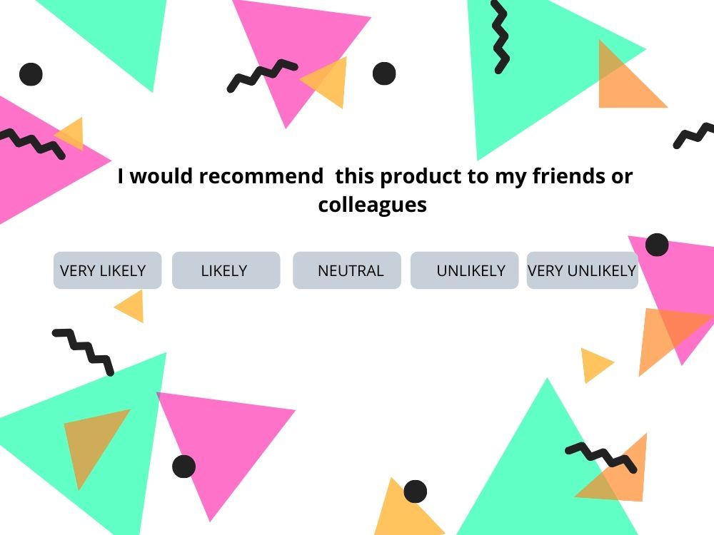 Likert scale example with 5 questions Likert scale example (5 answer options)