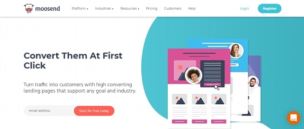 Moosend Moosend page builder