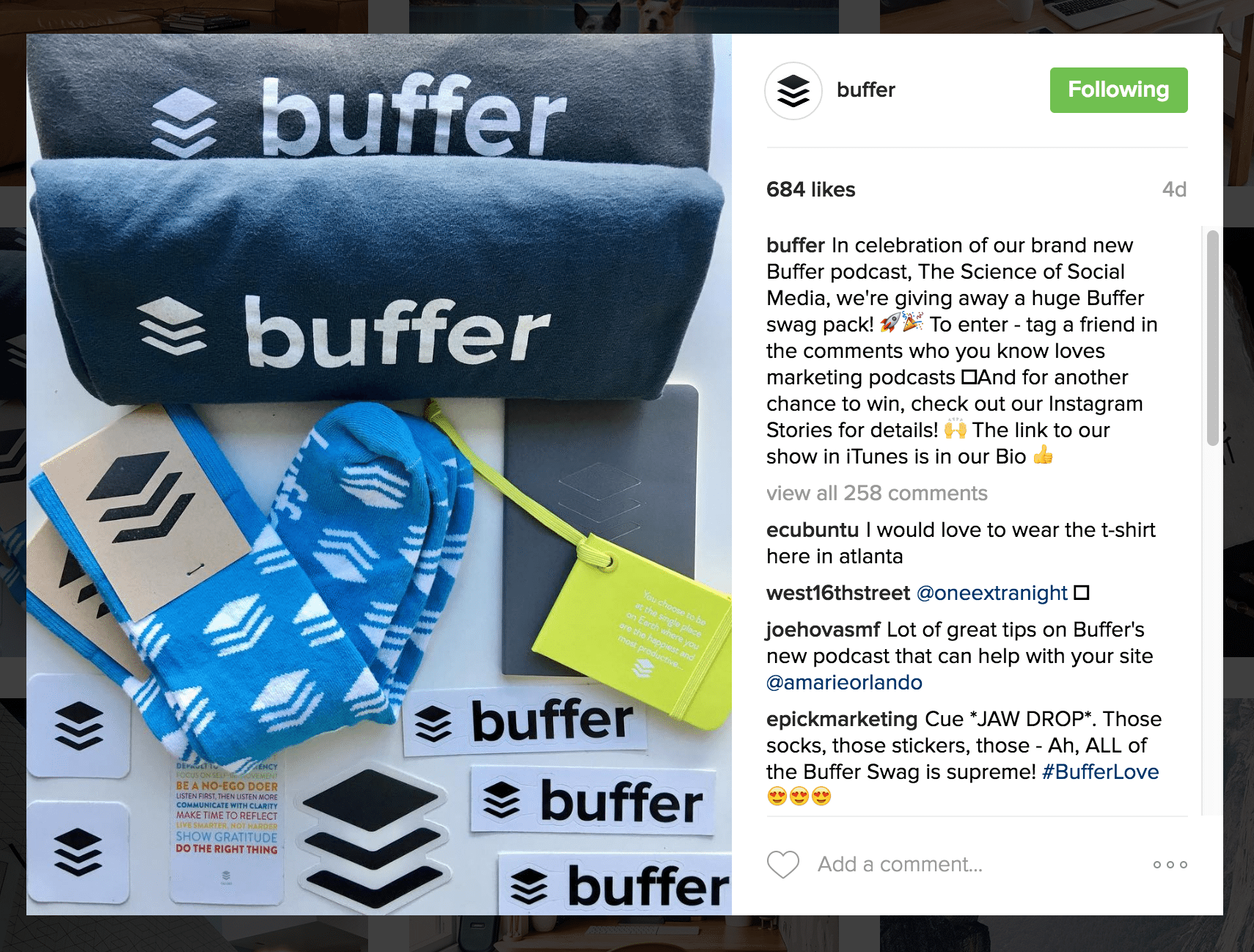 Buffer-podcast-giveaway Buffer podcast marketing giveaway