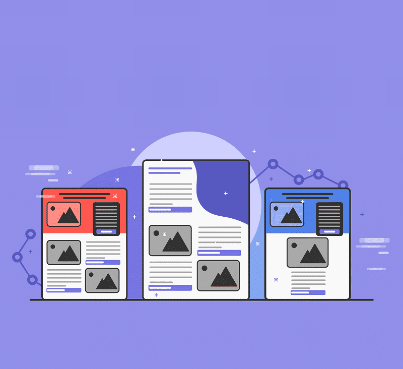 Illustration Landing Page examples 800x800 landing page example